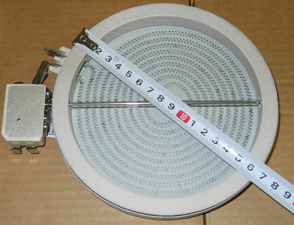 Конфорка стеклокерамика (плавная) D165/d145mm,спираль ленточная, 1200W 230V в/з 481231018887